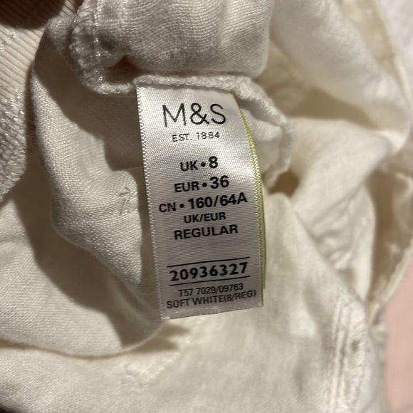 Mark’s & Spencer Linen cropped pants size 4 - Picture 8 of 9